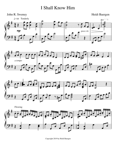 I Shall Know Him Sheet Music