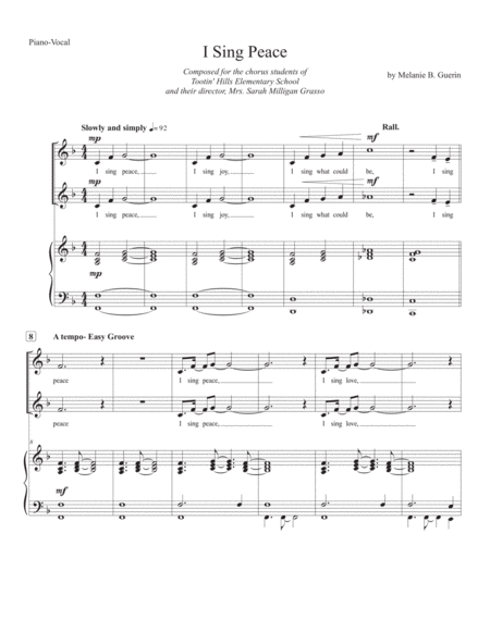 I Sing Peace Sheet Music