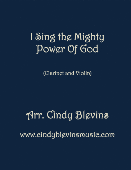 Free Sheet Music I Sing The Mighty Power Of God For Clarinet And Violin