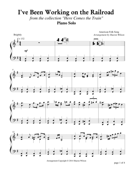 I Ve Been Working On The Railroad Piano Solo Sheet Music