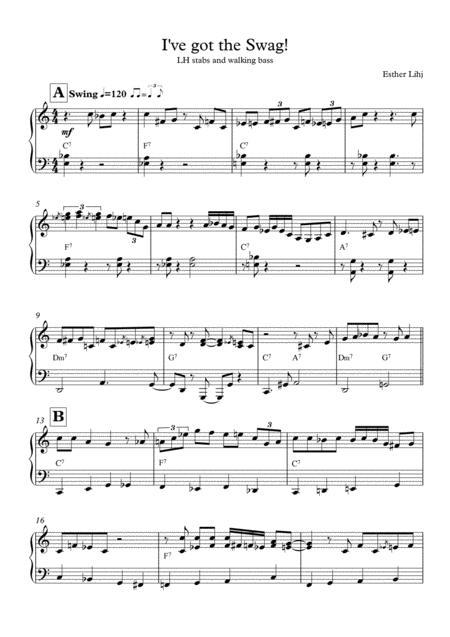 I Ve Got The Swag C Blues Etude Sheet Music