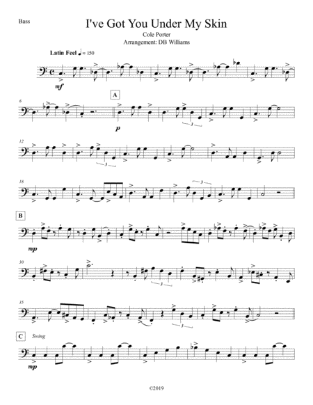 I Ve Got You Under My Skin Strings Bass Sheet Music