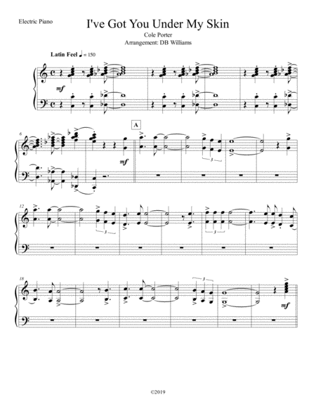 I Ve Got You Under My Skin Strings Electric Piano Sheet Music