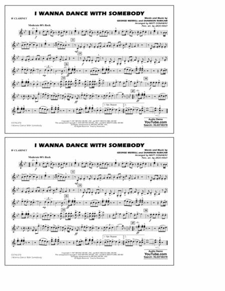 I Wanna Dance With Somebody Arr Conaway And Holt Bb Clarinet Sheet Music