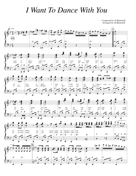 I Want To Dance With You Sheet Music