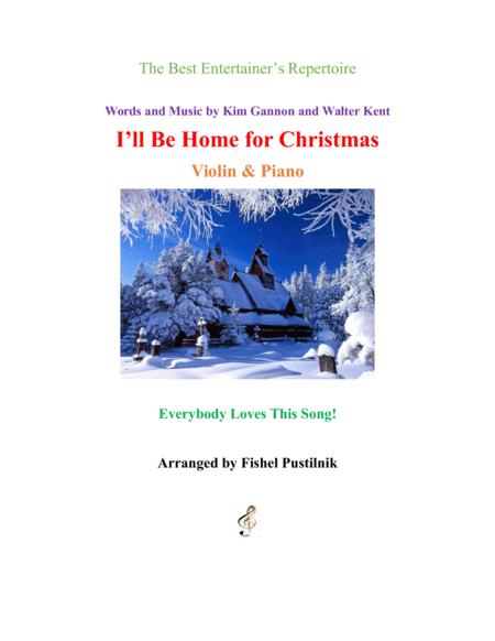 Free Sheet Music I Will Be Home For Christmas For Violin And Piano