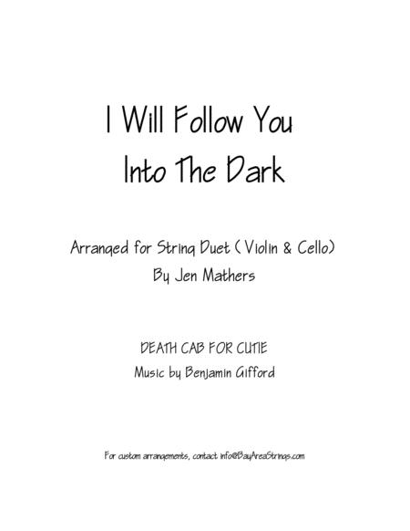 I Will Follow You Into The Dark Violin Cello Duet Sheet Music