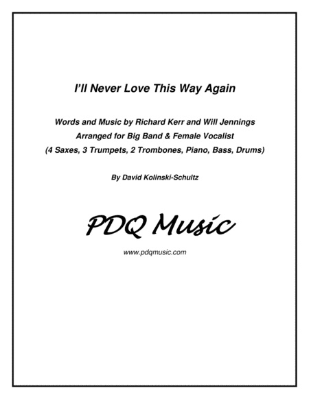 I Will Never Love This Way Again Sheet Music