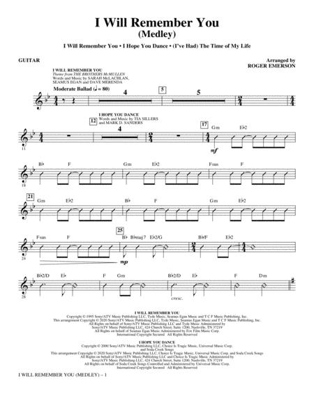 I Will Remember You Medley Guitar Sheet Music