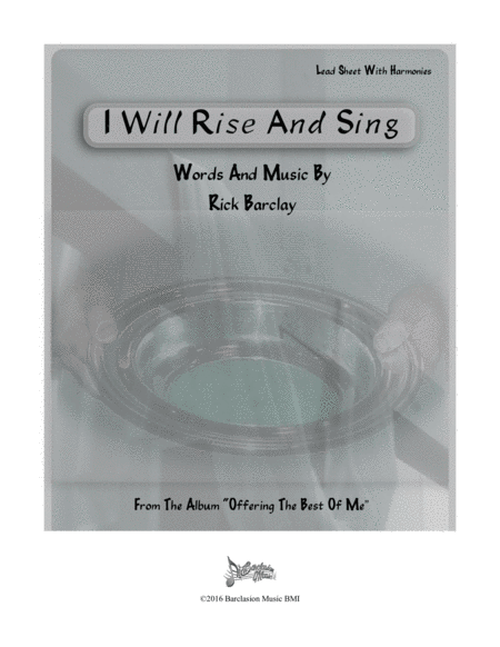 Free Sheet Music I Will Rise And Sing