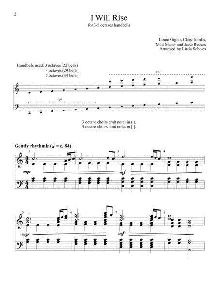 I Will Rise Sheet Music