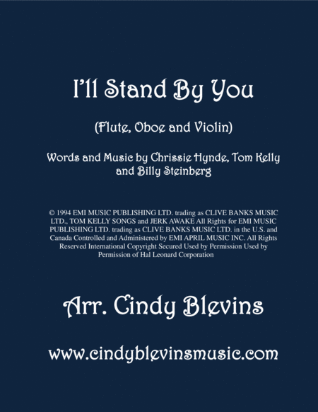 I Will Stand By You Arranged For Flute Oboe And Violin Sheet Music