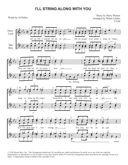 I Will String Along With You Sheet Music