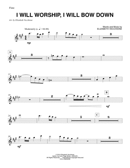 I Will Worship I Will Bow Down Orchestral Parts Sheet Music