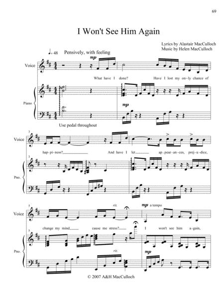 I Wont See Him Again Sheet Music