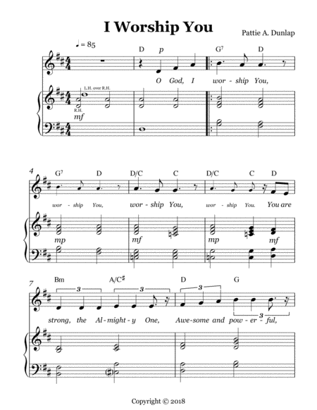 I Worship You Sheet Music