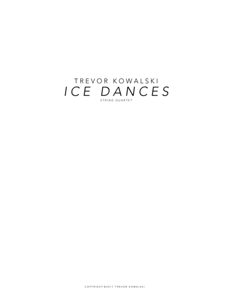 Ice Dances String Quartet Sheet Music