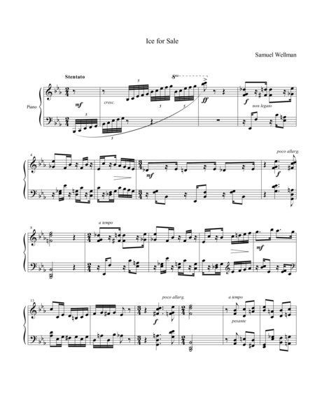 Free Sheet Music Ice For Sale