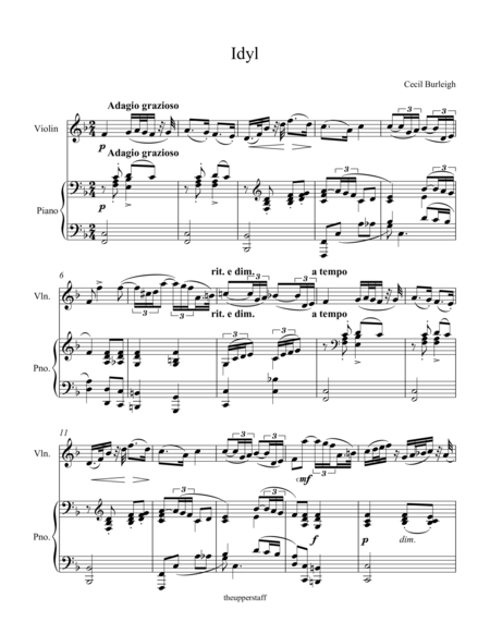 Free Sheet Music Idyl