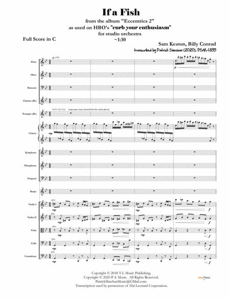 If A Fish From Curb Your Enthusiasm Full Score Set Of Parts Sheet Music