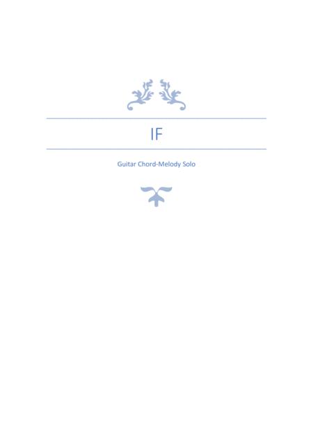 If By Bread Guitar Chord Melody Solo Sheet Music