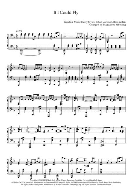 Free Sheet Music If I Could Fly Piano Solo