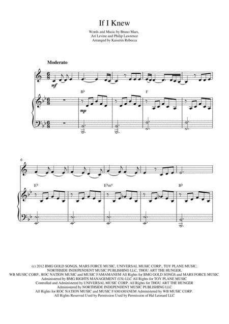 Free Sheet Music If I Knew Clarinet In B Flat Solo And Piano Accompaniment With Chords