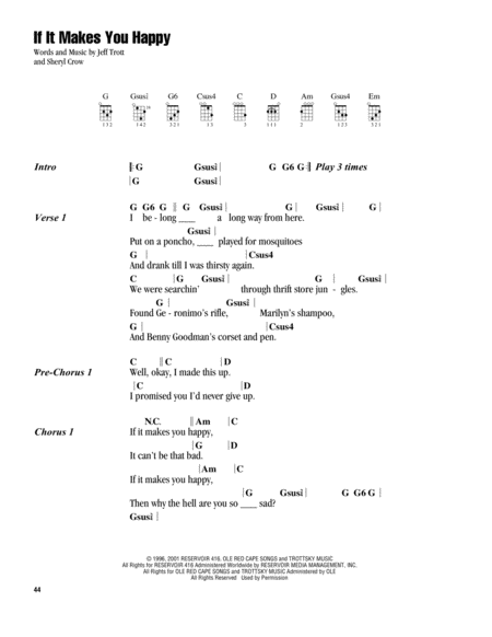 If It Makes You Happy Sheet Music