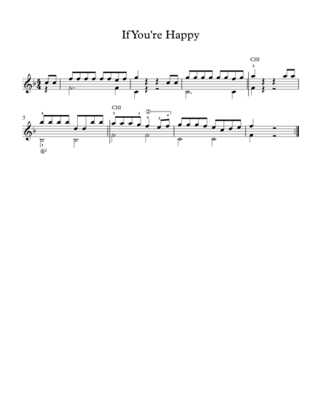 Free Sheet Music If You Re Happy