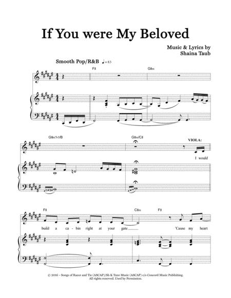 If You Were My Beloved From Twelfth Night Sheet Music