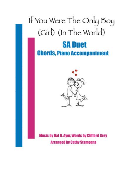 If You Were The Only Boy Girl In The World Sa Duet Chords Piano Accompaniment Sheet Music