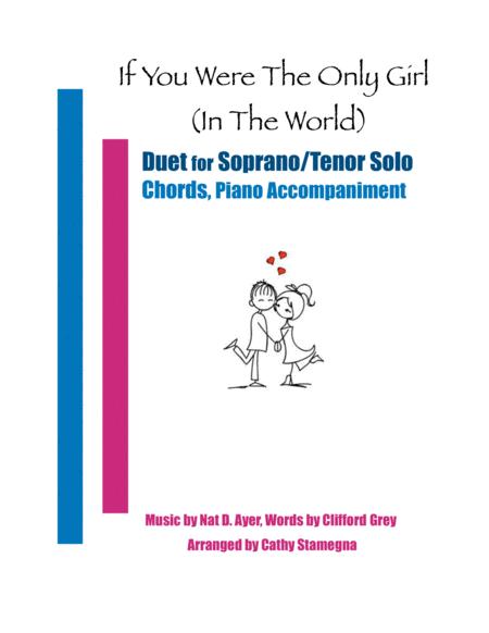 If You Were The Only Girl In The World Duet For Soprano Tenor Solo Chords Piano Accompaniment Sheet Music