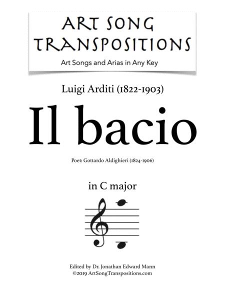 Free Sheet Music Il Bacio Transposed To C Major