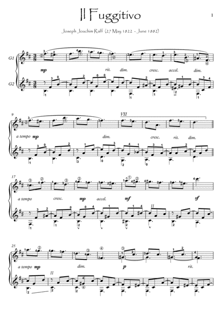 Il Fuggitivo Guitar Duet Sheet Music