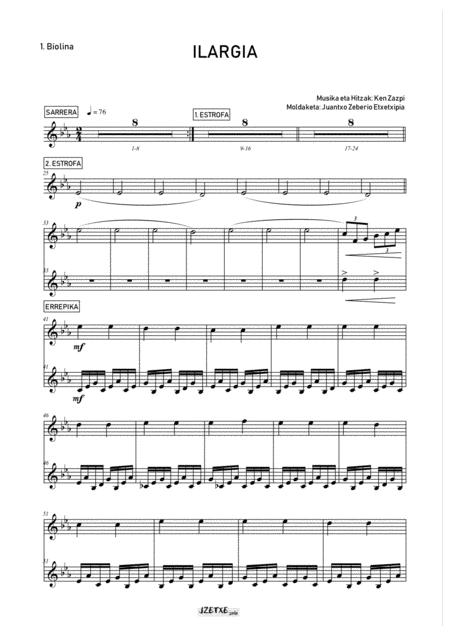 Free Sheet Music Ilargia Parts