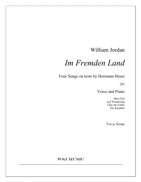 Im Fremden Land Sheet Music