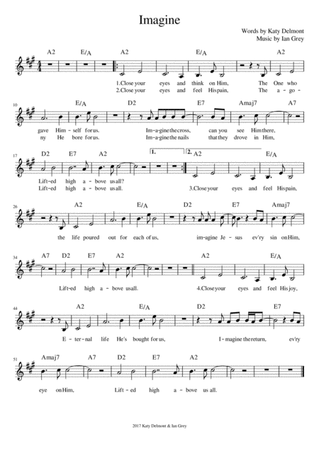 Imagine Lead Sheet Sheet Music