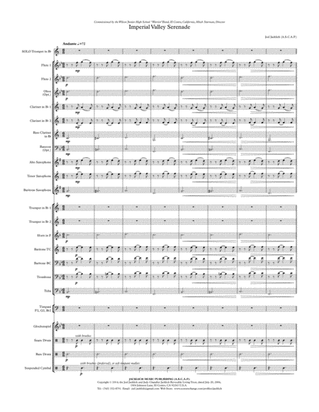 Imperial Valley Serenade For Solo Trumpet And Band Sheet Music