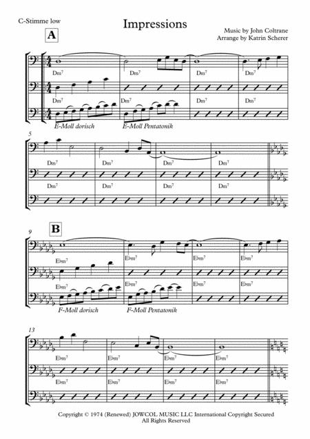 Free Sheet Music Impressions In C Bass Clef