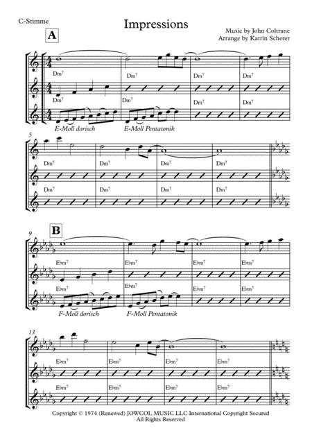 Free Sheet Music Impressions In C