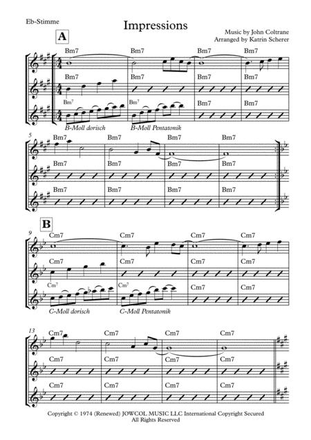 Free Sheet Music Impressions Lead Sheet In Eb
