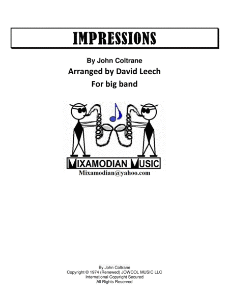 Impressions Sheet Music