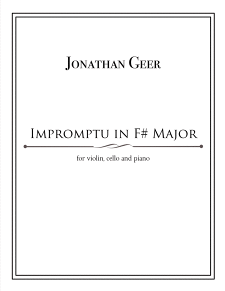 Impromptu In F Major Sheet Music