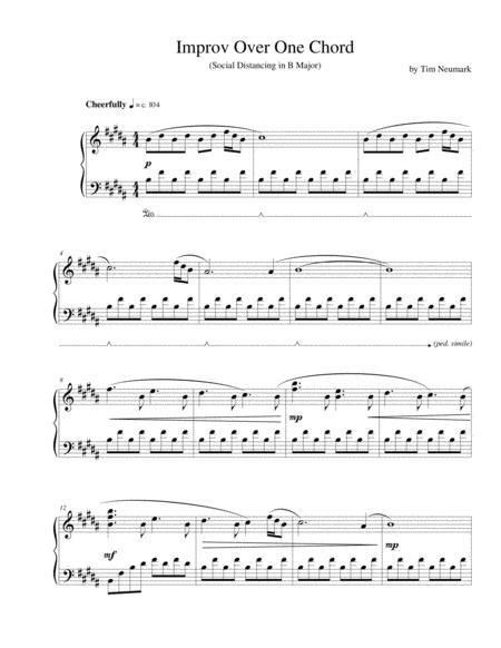 Free Sheet Music Improv Over One Chord Social Distancing In B Major