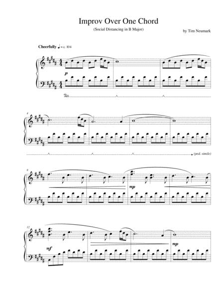 Improv Over One Chord Social Distancing In B Major Sheet Music