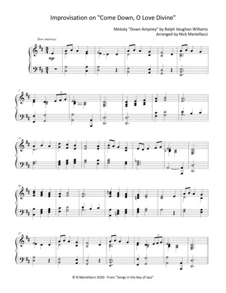Free Sheet Music Improvisation On Come Down O Love Divine