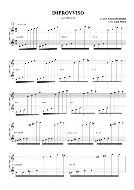 Free Sheet Music Improvviso Giovanni Rinaldi