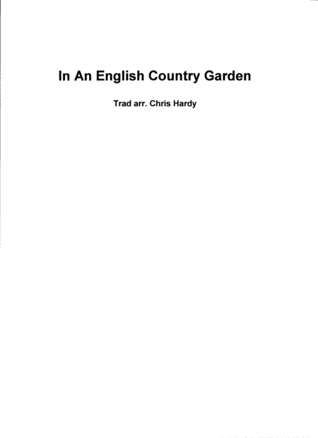 In An English Country Garden Sheet Music