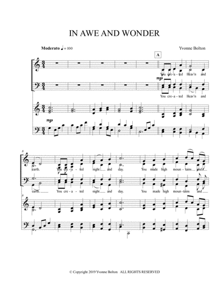 In Awe And Wonder Sheet Music