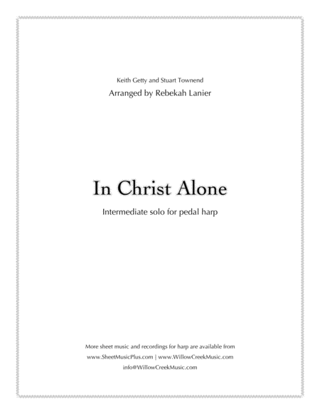 In Christ Alone For Solo Lever Or Pedal Harp Sheet Music